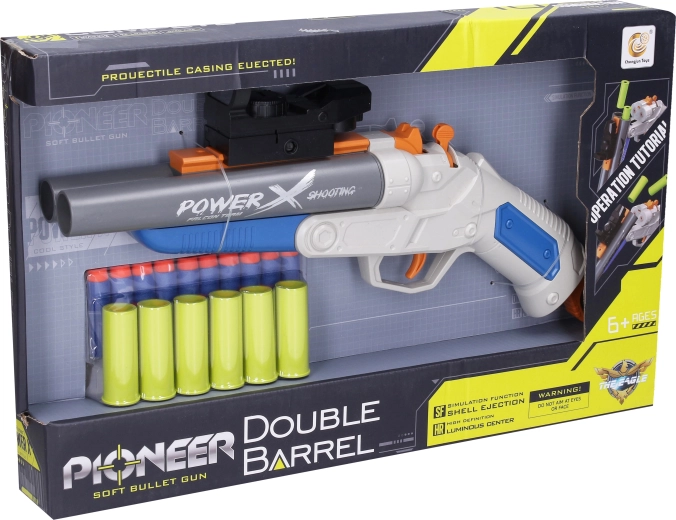 Bise Pioneer Double Barrel ar putu patronām un čaulām 37 cm - 1 gab.