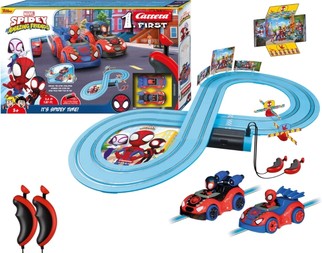 Carrera First auto trase Spidey un Spin, 2,4 m