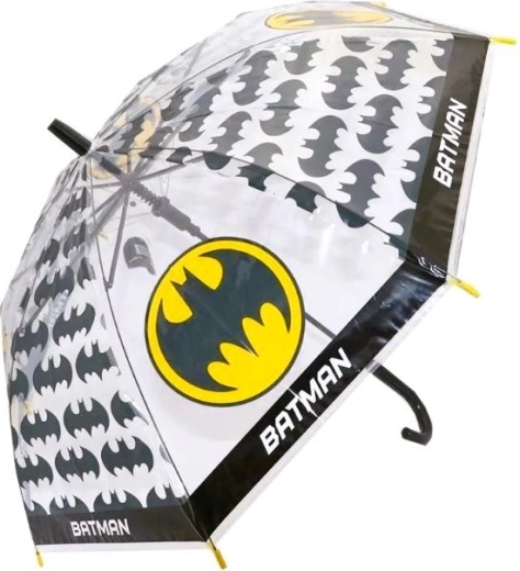 Bērnu automātiskais caurspīdīgais lietussargs Batman
