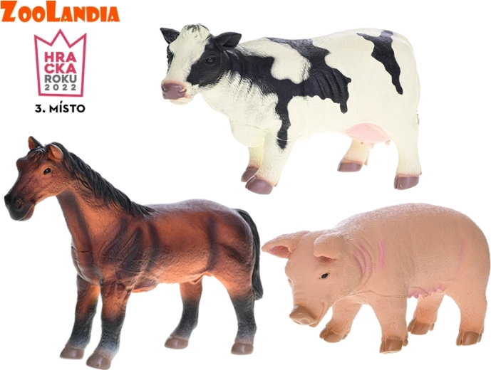 Zoolandia lauku dzīvnieku figūriņu komplekts 23–26 cm, 3 gab.