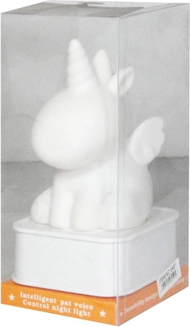 Rubber unicorn night light, battery-powered