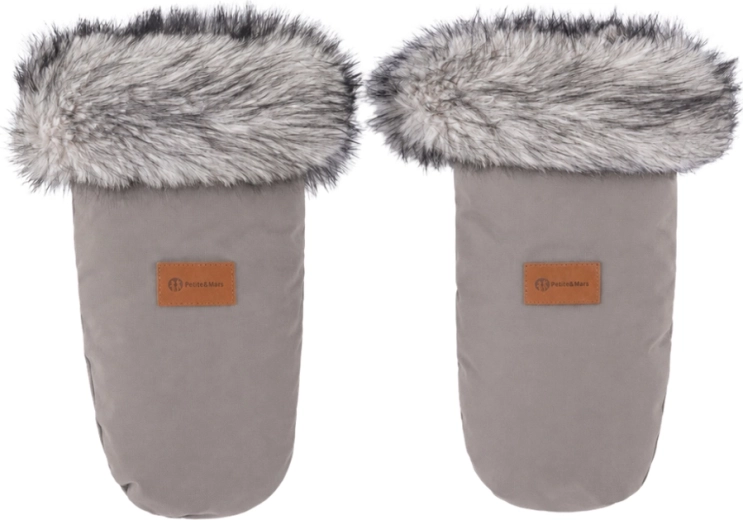 Petite&Mars Fjora Mocha Mousse stroller hand muff - 2 pieces