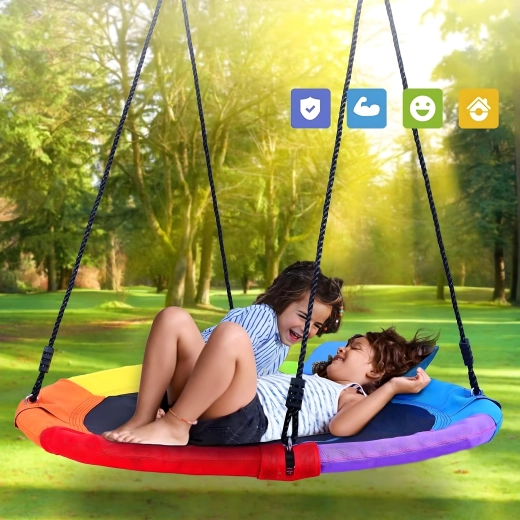 Piekarināmās apaļās šūpoles 100 cm – stārķa ligzda bērniem