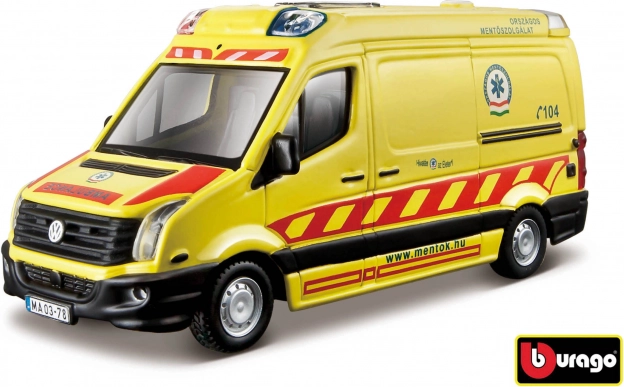 Bburago glābšanas ātrās palīdzības auto Volkswagen Crafter 1:50