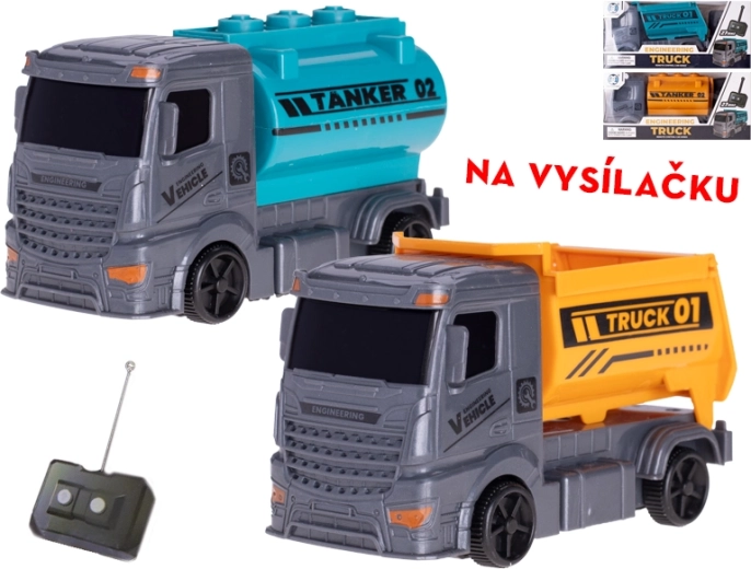 RC kravas auto 13 cm, 27 MHz – cisterna vai pašizgāzējs