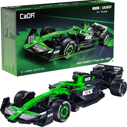 Konstruktoru komplekts CaDA sacīkšu auto KICK SAUBER F1 C45 (mērogs 1:24, 348 detaļas)