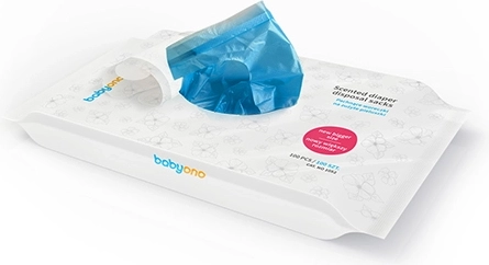 Smaržīgie maisiņi lietoto autiņu utilizācijai BABYONO, 100 gab.