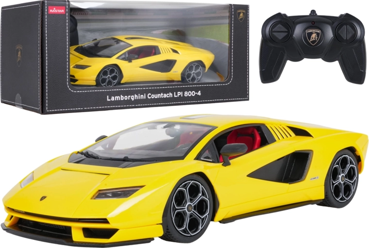 RC auto Lamborghini Countach LPI 800-4 Rastar 1:16 dzeltena