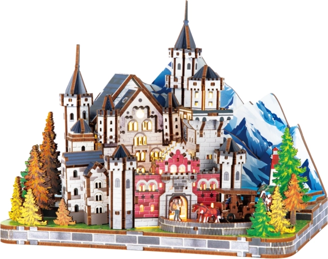 2Kids Toys 3D Wooden Puzzle Miniature Scene Neuschwanstein Castle