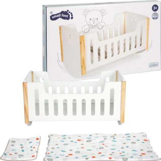Wooden Doll Cradle small foot Little Button
