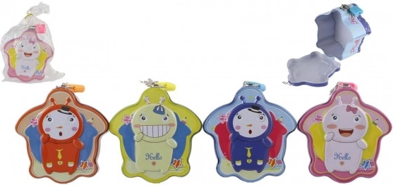 Bērnu metāla krājkase ar atslēgu 10 × 6 cm – 4 krāsas