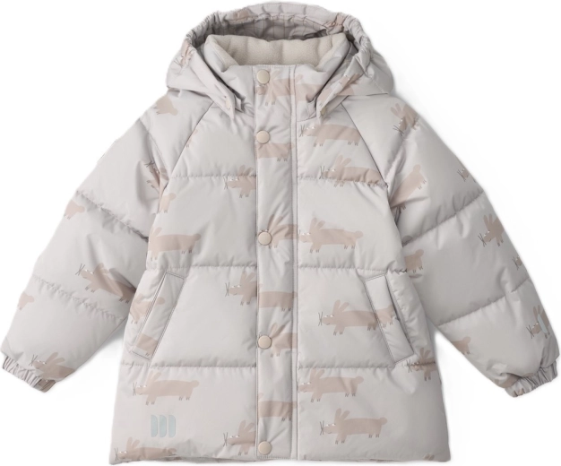 LEOKID Leni Silver Cloud Fluffy winter quilted jacket, size 80