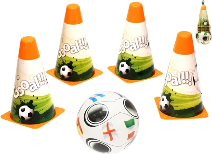 Children's football training set with ball and cones