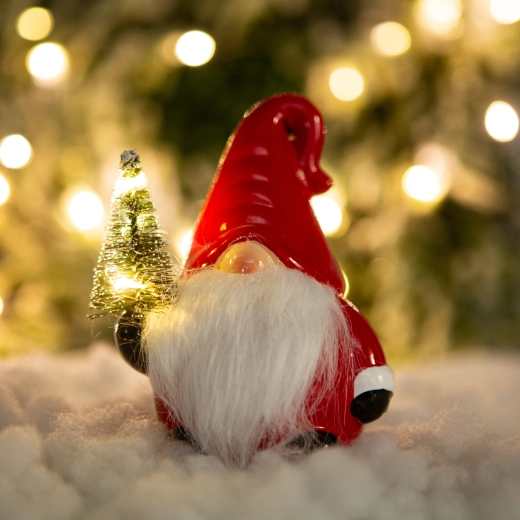 Christmas LED Santa Gnome with Tree - 1 piece