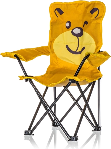 Saliekams bērnu krēsliņš ar BEAR (lāča) motīvu, dzeltens