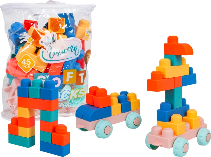 Set of 45 Soft Building Blocks