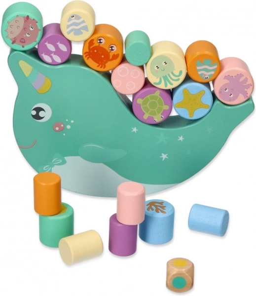 Koka līdzsvara spēle – balansējošais narvals