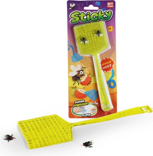 Rappa Sticky Fly Swatter with Flies - 1 piece