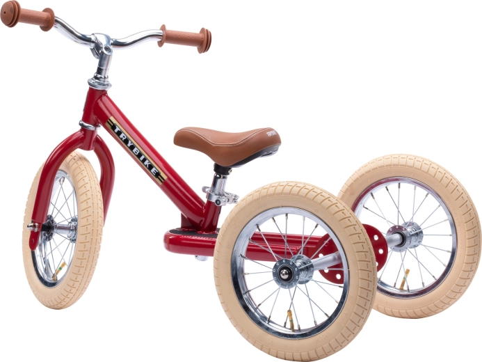 Trybike bērnu skrejritenis 2in1 (trīsritenis un divritenis) sarkans matēts