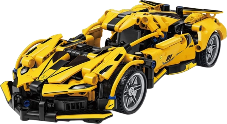 422-Piece Yellow Sports Car Building Set