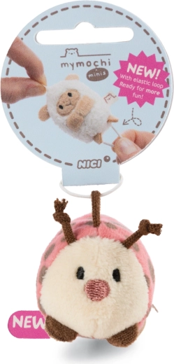 Plush Ladybug Dozz Keychain MyMochi Minis with Elastic Loop 5 cm