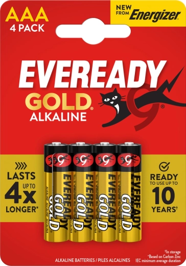 AAA baterijas ENERGIZER Eveready Gold, 4 gab.