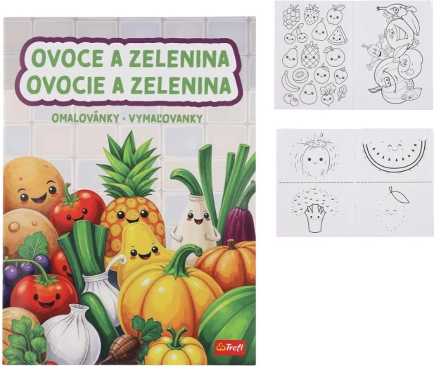 Fruit and Vegetable Coloring Book 20 × 27.5 cm