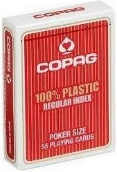 Plastmasas pokera kārtis COPAG – sarkanas, regular index