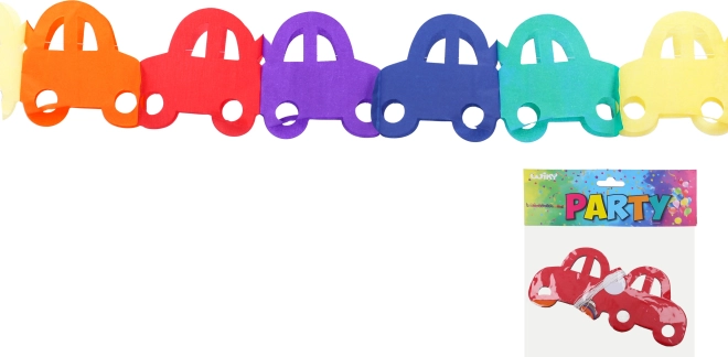 Krāsaina virtene ar automobiļa motīvu