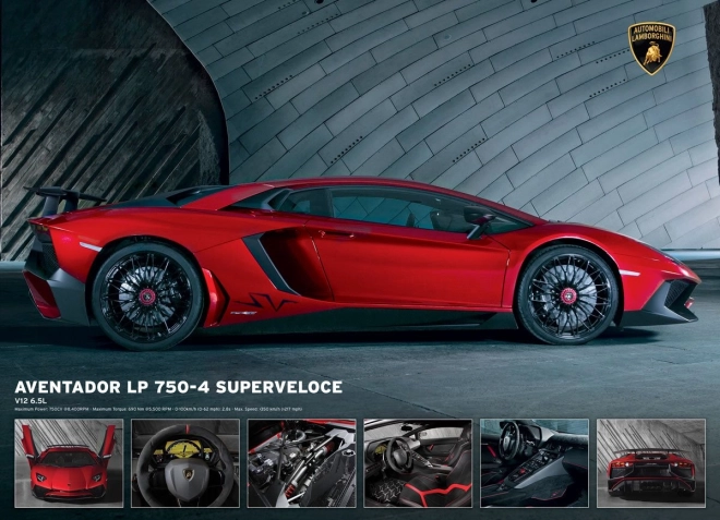 Puļļu spēle Lamborghini Aventador LP 750-4 1000 detaļas
