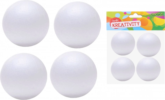 Dekoratīvas putuplasta bumbas 7 cm, 4 gab.