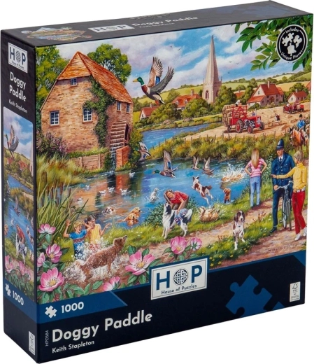 House of Puzzles puzle Suņu peldēšanās, 1000 detaļas