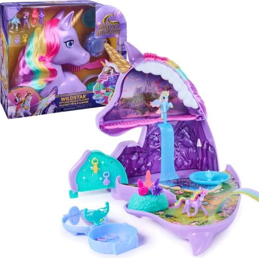Unicorn Academy Wildstar – ķemmēšanas galva un spēļu komplekts 2 vienā