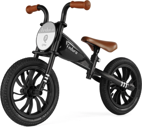QPlay Feduro Black Children's Balance Bike