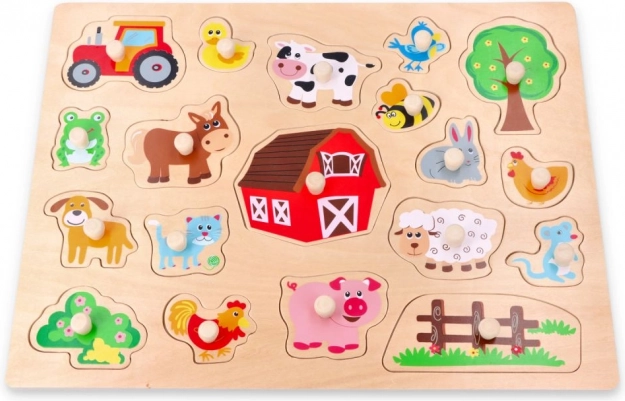 Liela koka ievietošanas puzle – ferma