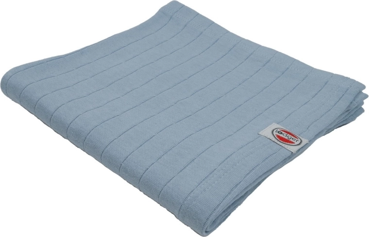 Lodger ietinamais autiņš no organiskās kokvilnas Solid blue fogg 70 × 70 cm - 1 gab.