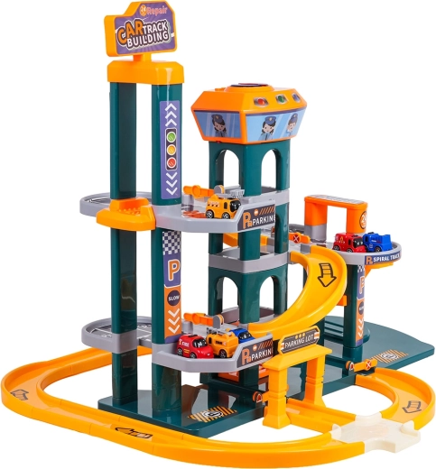 Mega autostāvvieta zilā ar skaņu un gaismu