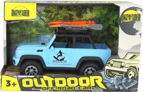 Dromader Battery-Powered Jeep with Surfboard