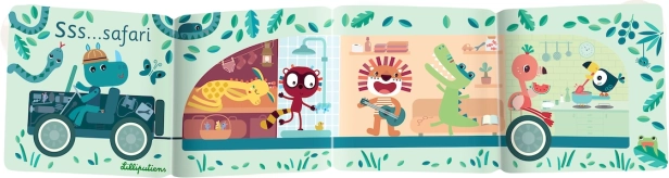 Burvīga bērnu vannas grāmatiņa – Safari