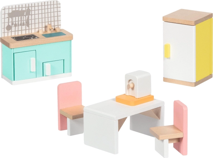 Wooden Dollhouse Furniture Copenhagen – Kitchen - 6 pcs