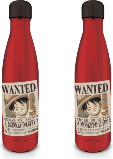 One Piece Stainless Steel Bottle Wanted Luffy