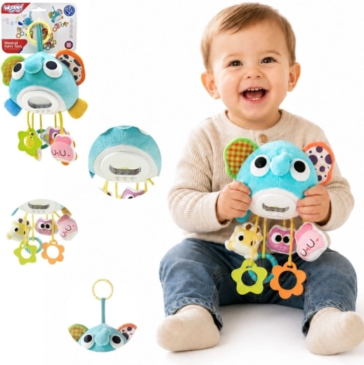 Interactive plush elephant with melodies and hanging toys WOOPIE