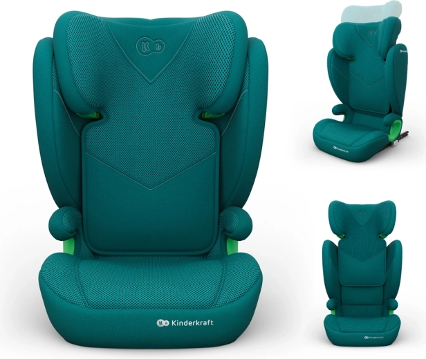 Kinderkraft auto sēdeklītis Junior fix 2 plus i-Size 100–150 cm green