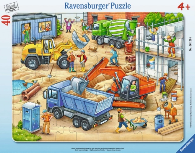 Ravensburger puzle Lieli celtniecības transportlīdzekļi 40 gabaliņi