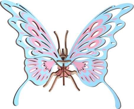 Woodcraft koka 3D puzle krāsains tauriņš