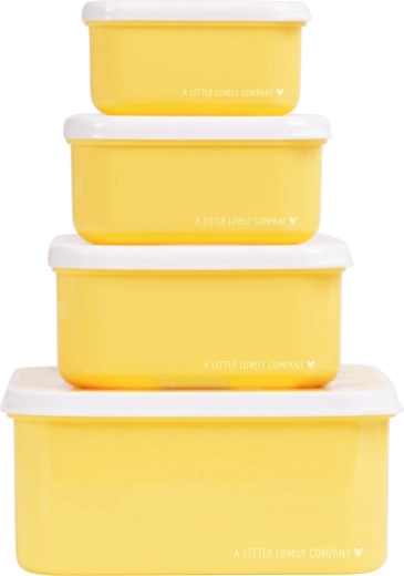 Set of Four Snack Boxes with Animal Friends Motif