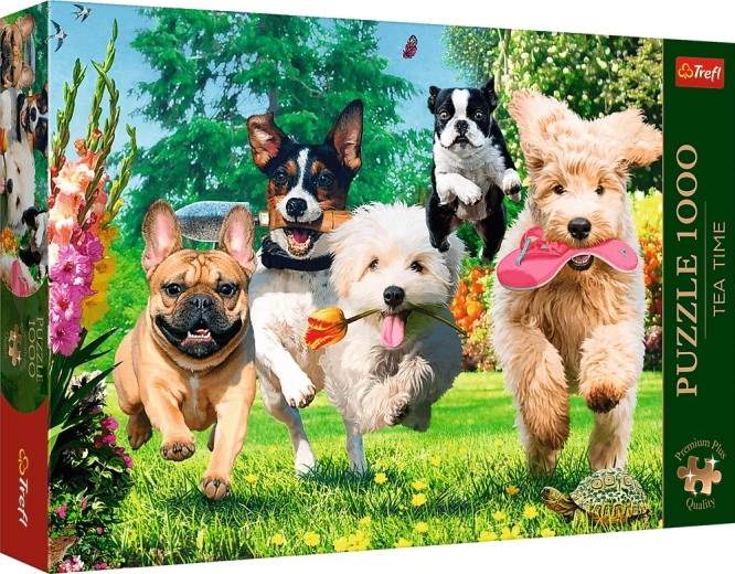 Trefl Puzzle Premium Plus Tea Time: Dog Pranks in the Garden 1000 pieces