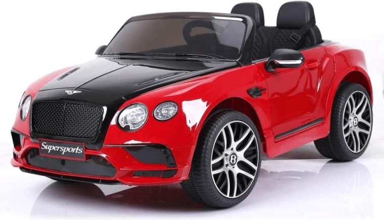 Elektriskā bērnu automašīna BENTLEY Supersport 6V, sarkana, ar diviem motoriem