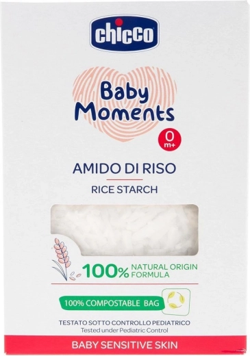 Chicco bērnu rīsu ciete vannai Baby Moments Sensitive 100% bio 250 g