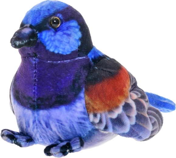 Standing plush blue jay
